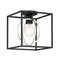 Designers Fountain 10in Kew Gardens 1-Light Matte Black Ceiling Light Semi Flush Mount D260M-SF-MB - alternate 1